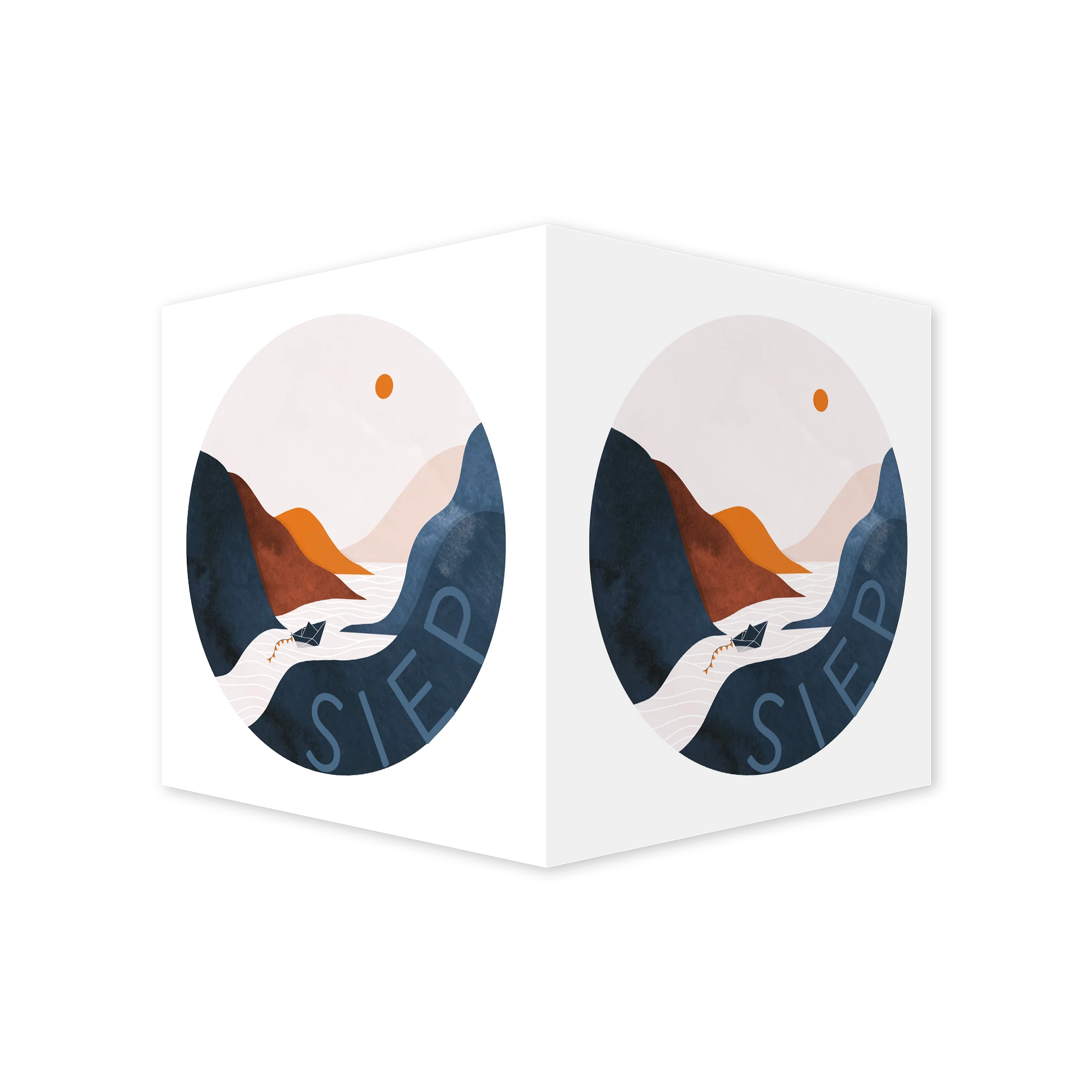 Raambord dubbel waterverf rivier