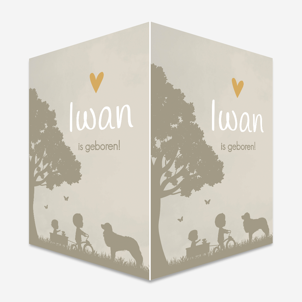 Geboortebord jongen fiets