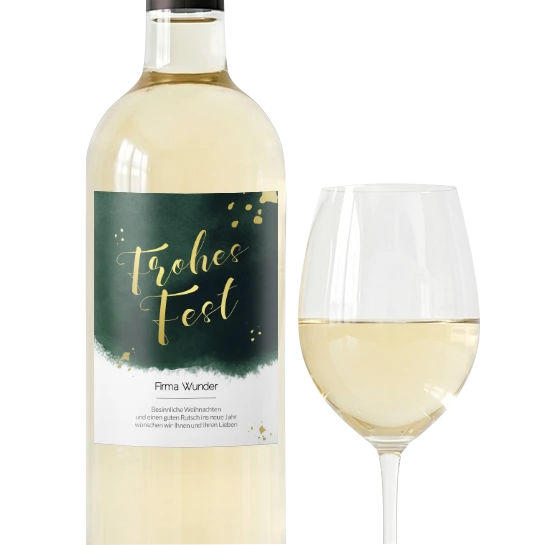 Flaschenetikett: Goldene Feier