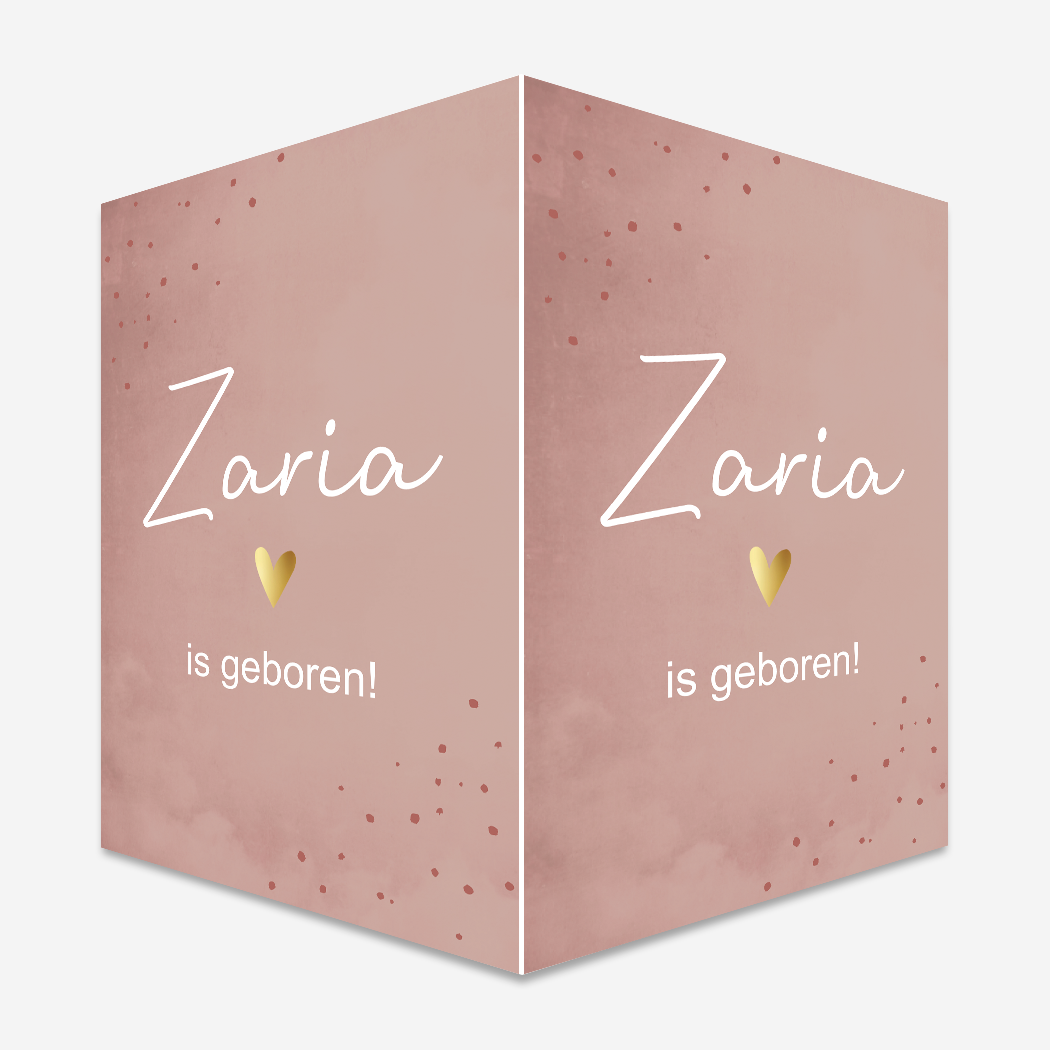 Raambord Roze Gewolkt Stippen