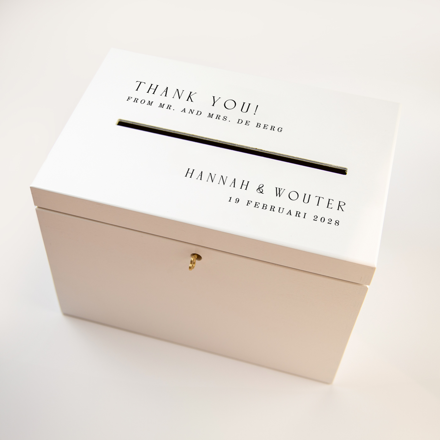 Enveloppenkist bruiloft klassiek