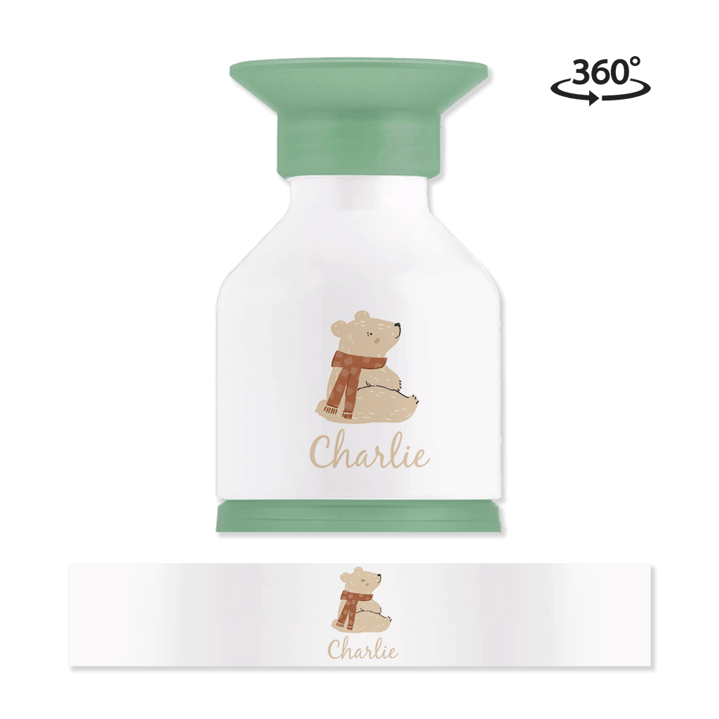 Dopper drinkfles met zittende beer en naam