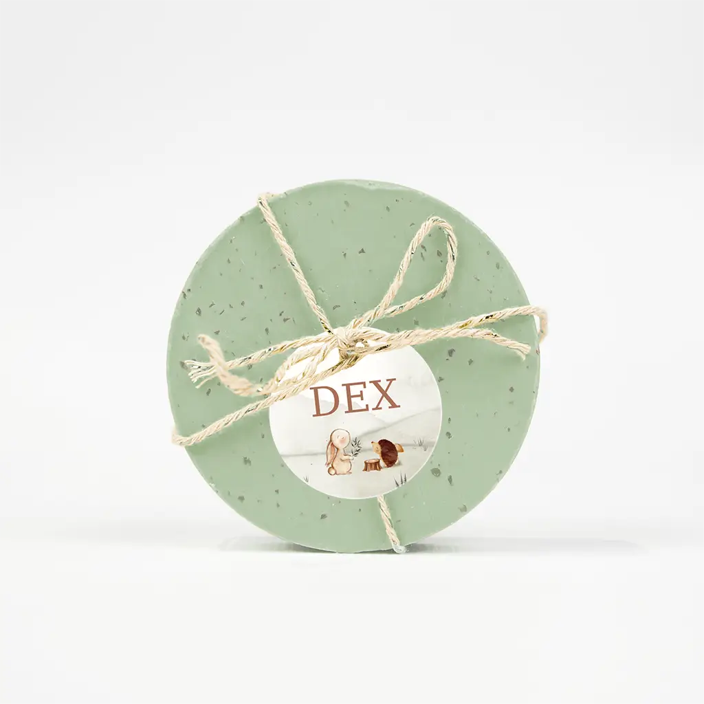 Mooi labeltje met watercolor bosdieren - per 16 stuks