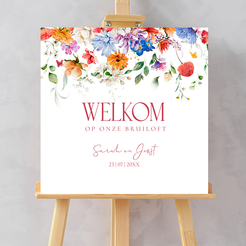Bruiloftsbord zomerse gekleurde bloemen Blossoming Flowers