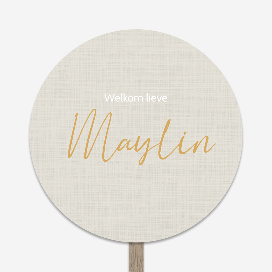 Tuinbord Rond Linnenlook Beige Neutraal