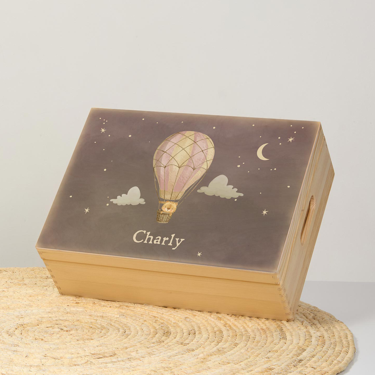 Memorybox winterliefde met luchtballon en tijgertje