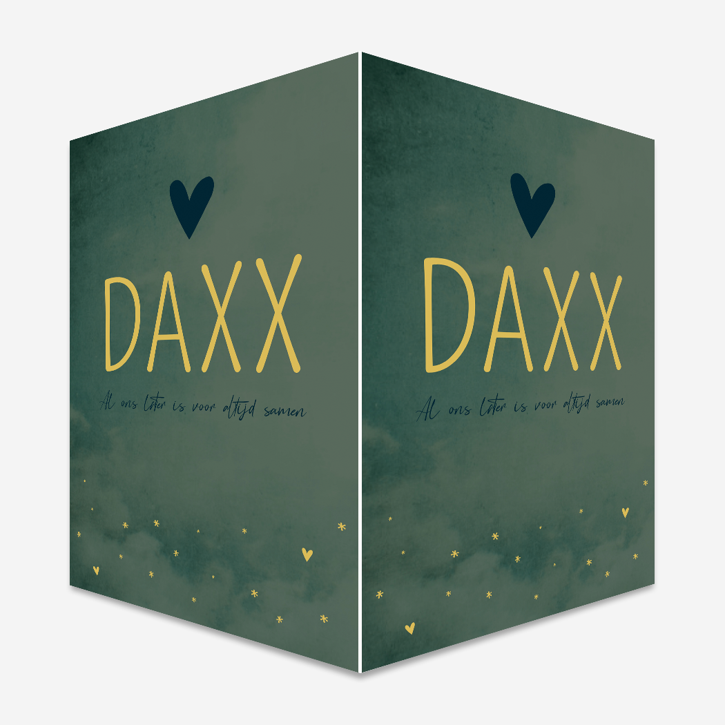 Raambord L Donkergroen Hartjes