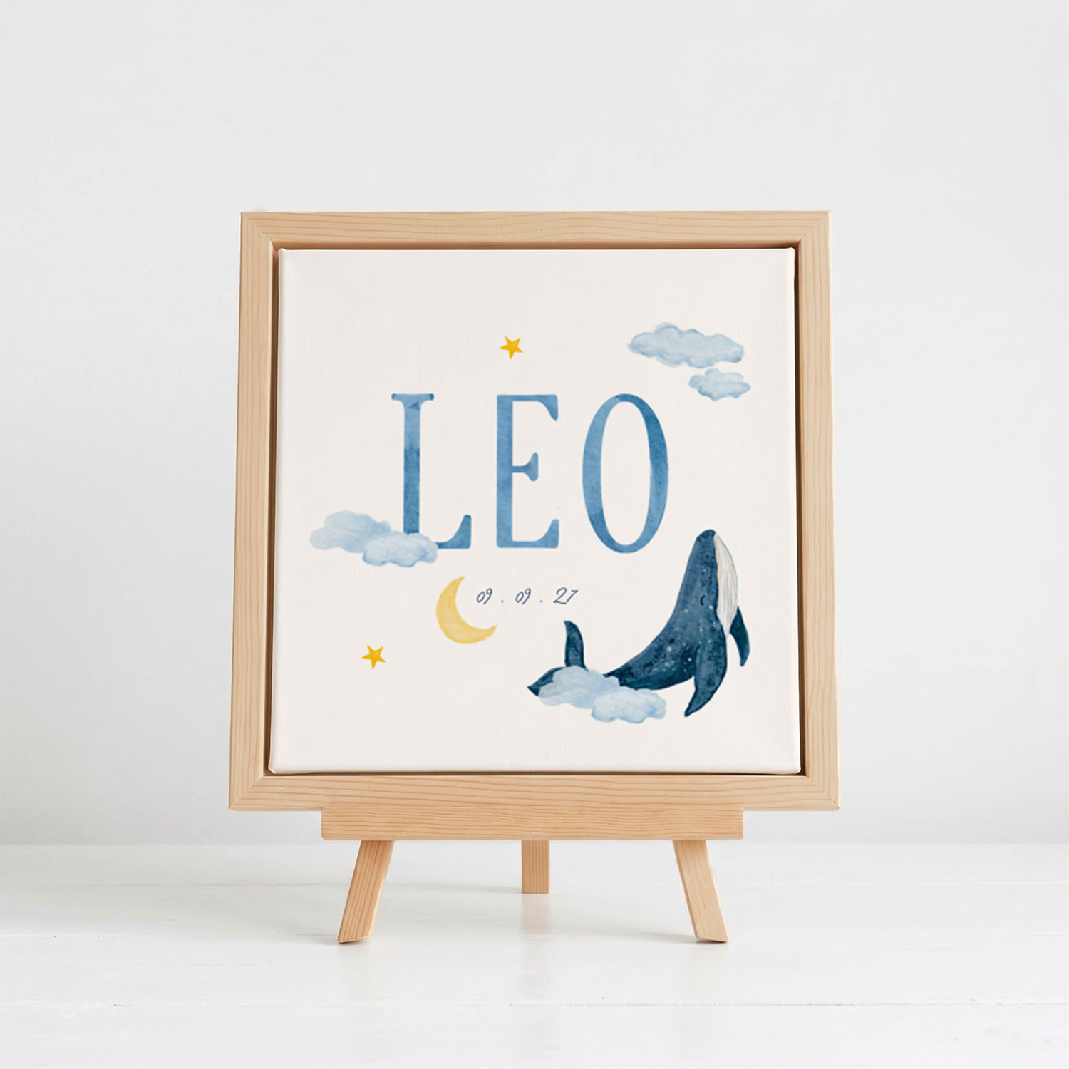 Geboortetegel met aquarelletters