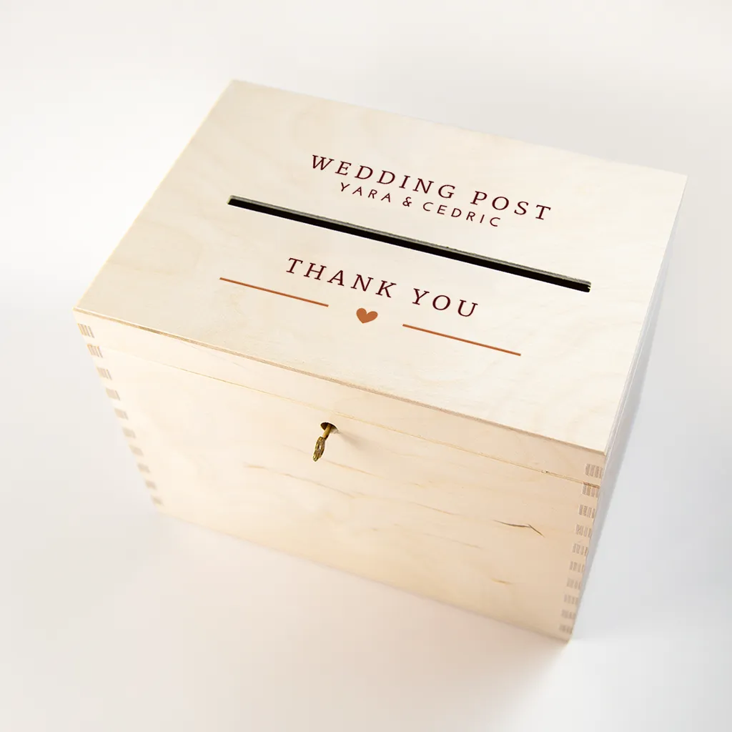 Enveloppenkist bruiloft stijlvol met hartje