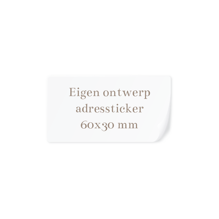 Adressticker 60x30 mm zelf ontwerpen ronde hoeken