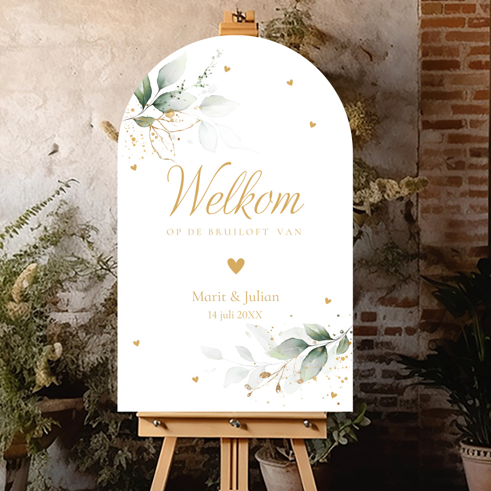 Bruiloftsbord boog botanisch boog vorm