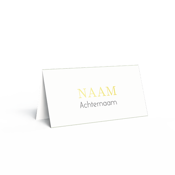 Bruiloft naamkaartjes met goudfolie