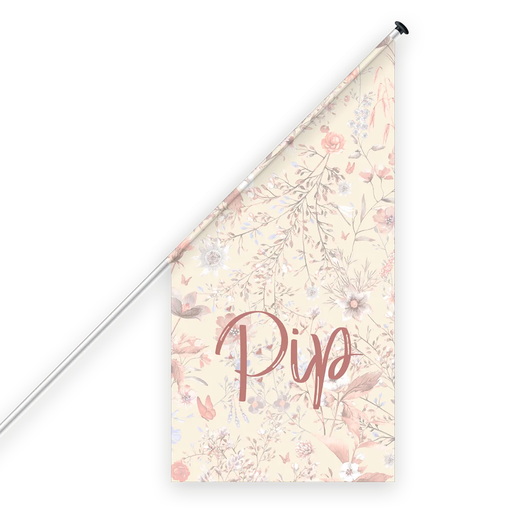 Geboortevlag Poespas Vintage Flowers