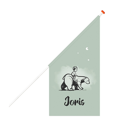 Geboortevlag jongen op beer