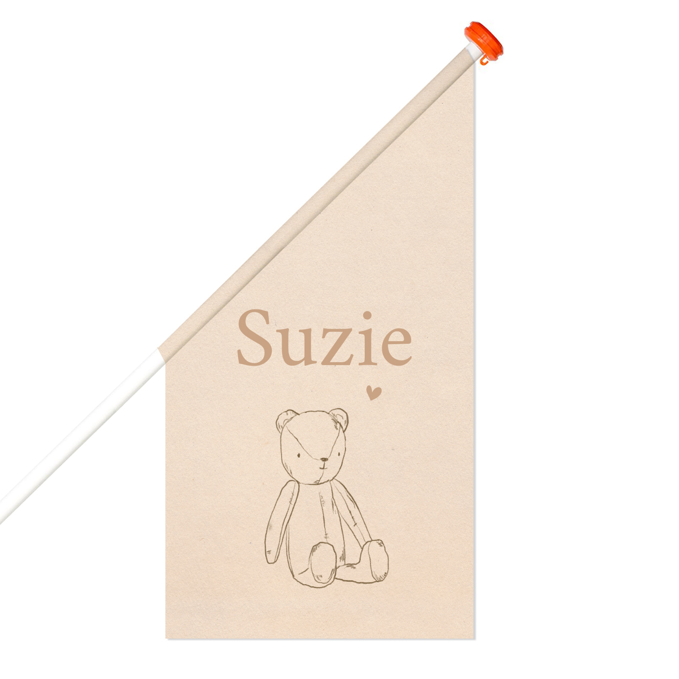 GEBOORTEVLAG BEERTJE NEUTRAAL BEIGE