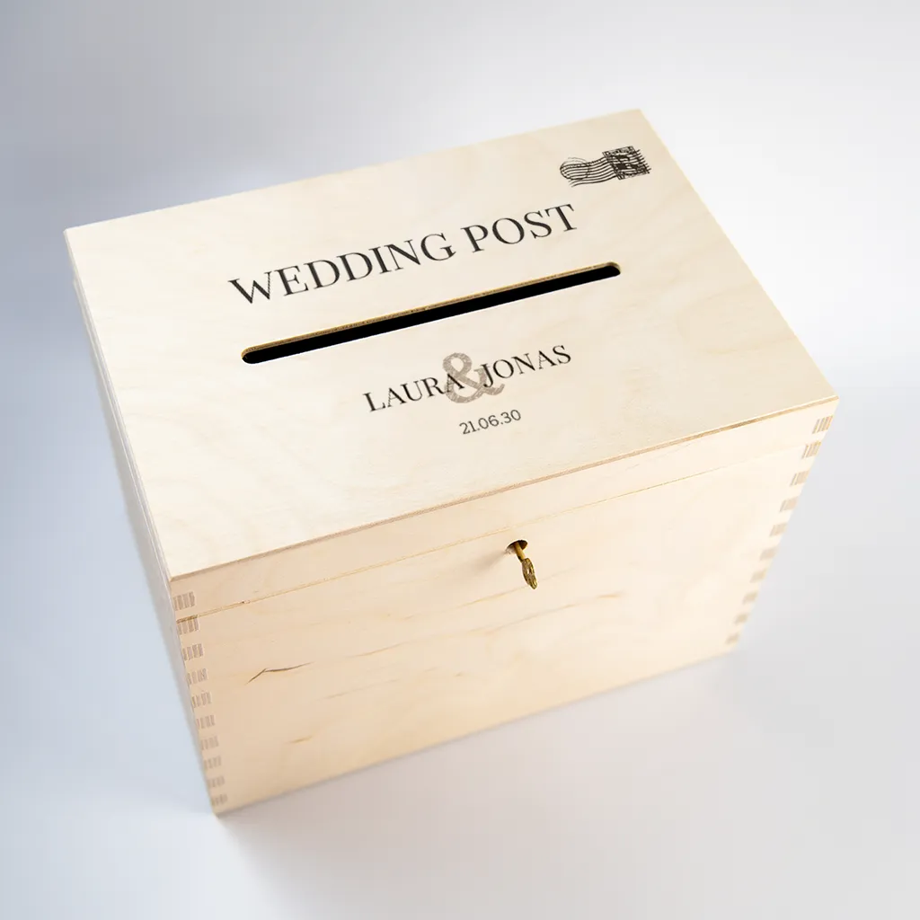 Kartenbox Hochzeit mit Briefstempel