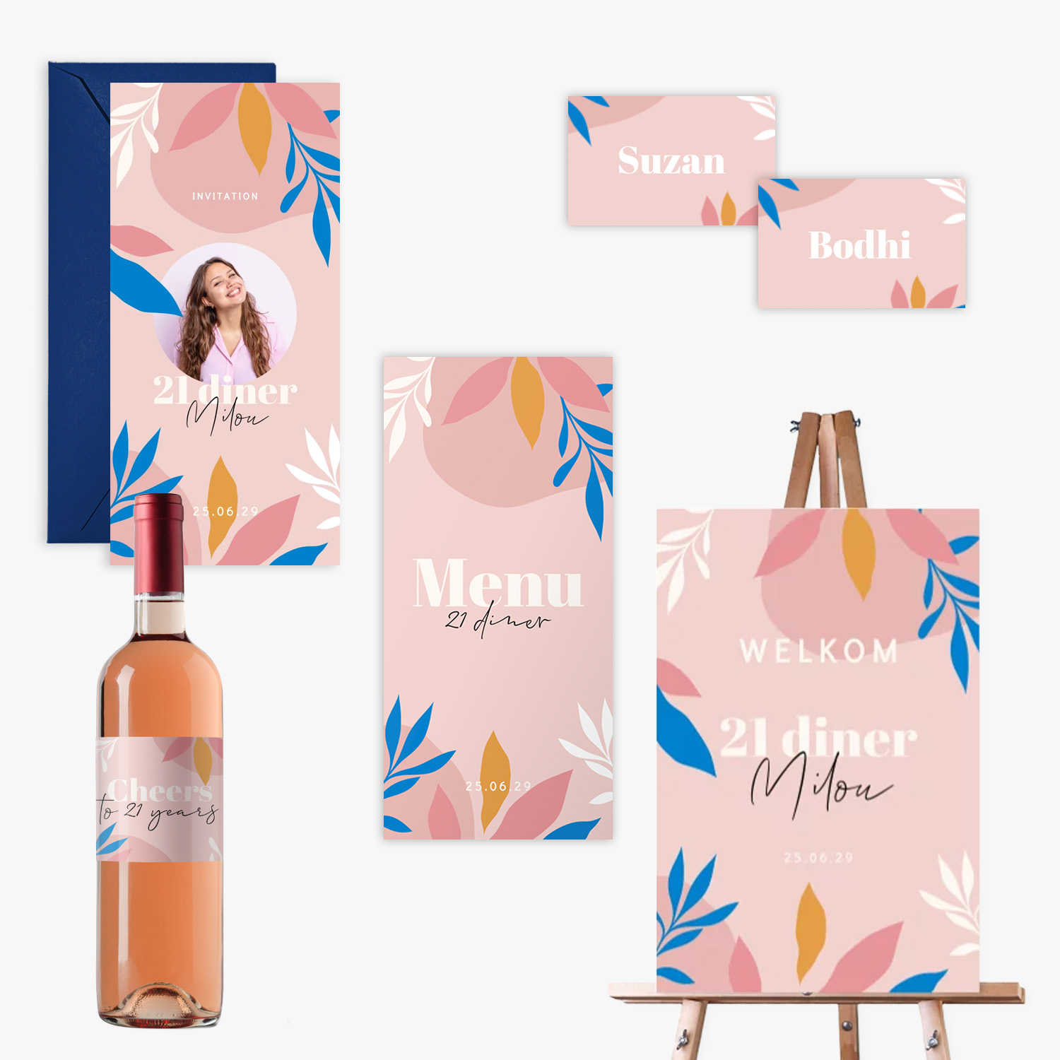 doorlink 21 diner set playful botanic