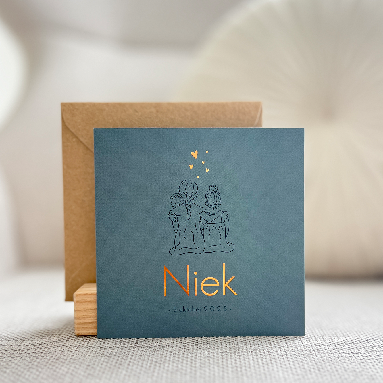 Geboortekaartje Jongen Broertje Lijntekening