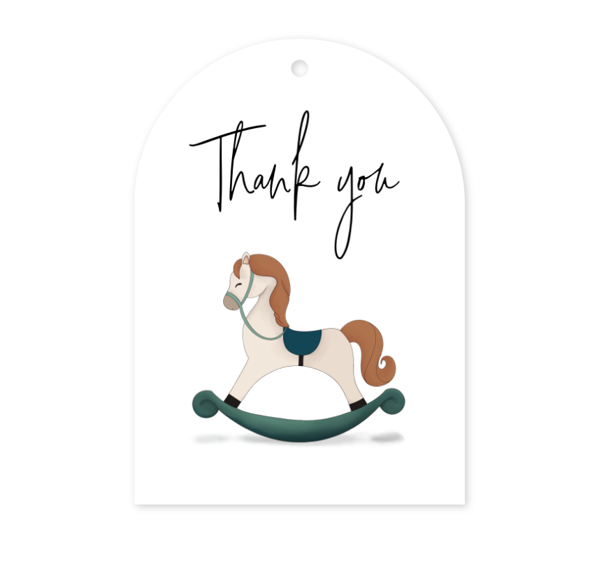 Doopsuiker snoepzakje met hobbelpaard