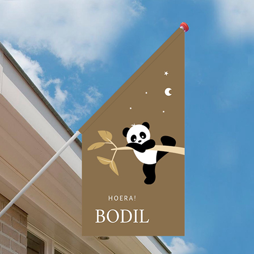 Geboortevlag panda aan tak