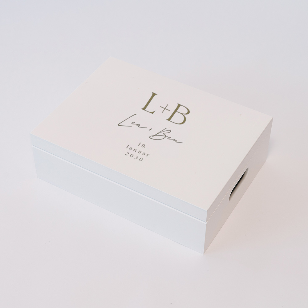 Erinnerungsbox Hochzeit mit Initialen