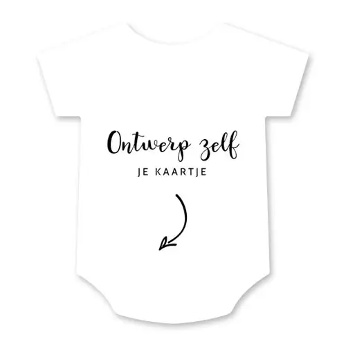 Zelf maken geboortekaartje in de vorm van een romper