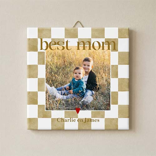 Tegel moederdag best mom eigen foto