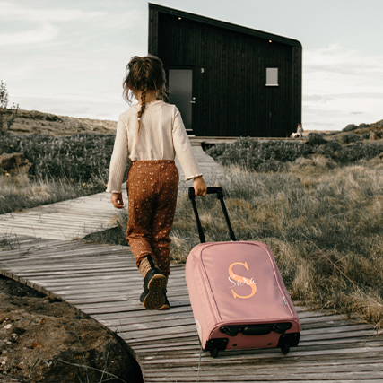 Schlichter Kindertrolley mit Namen und Initialien