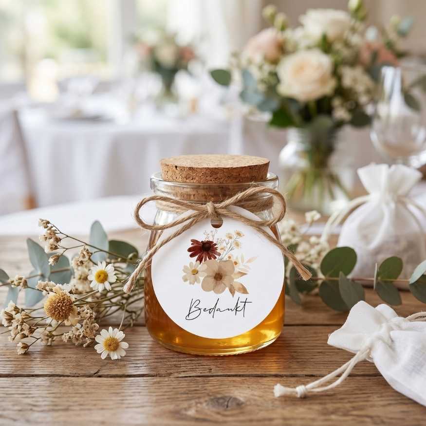 Rond labeltje bedankje Sem Juliette