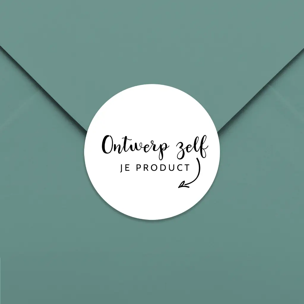 Sluitsticker zelf ontwerpen - per vel
