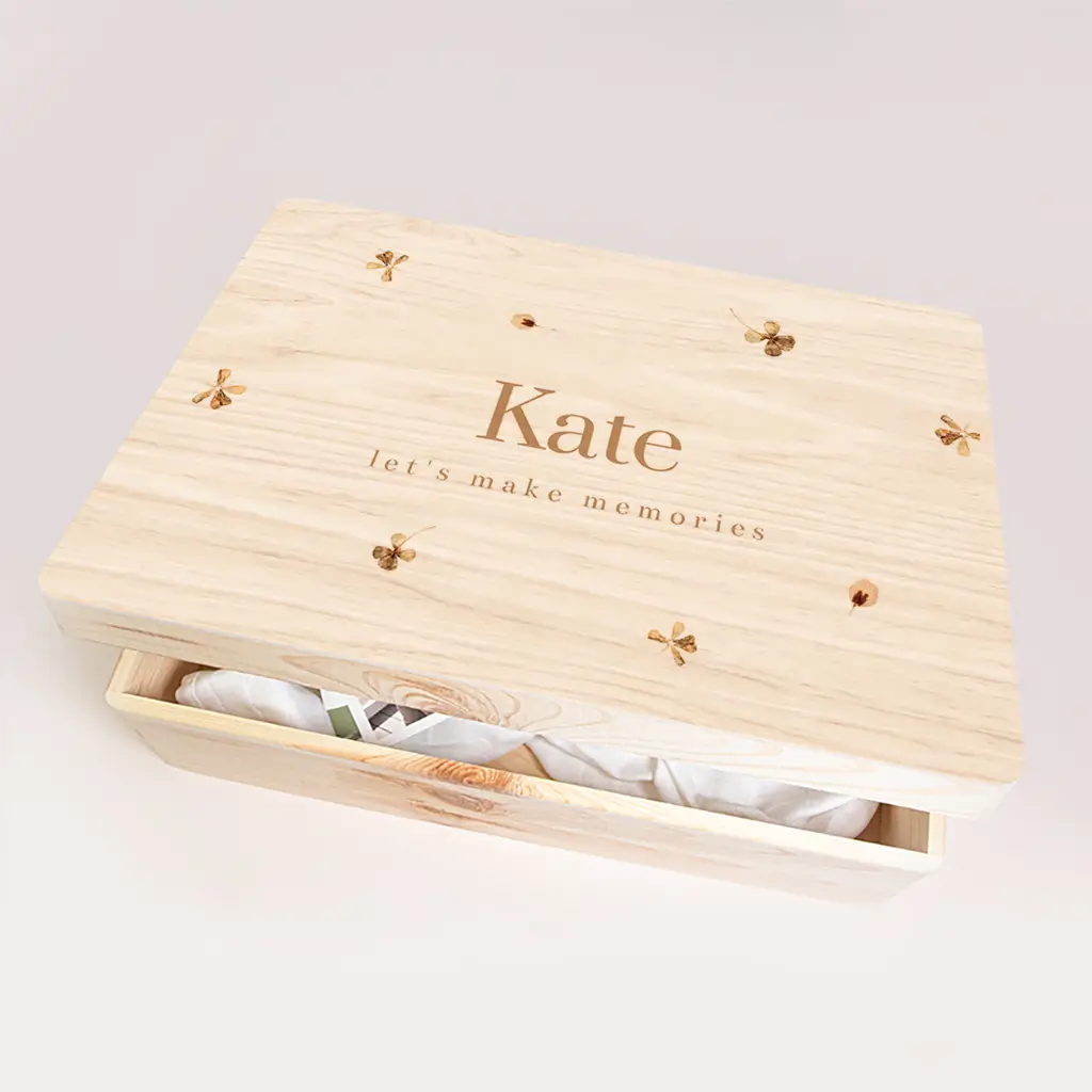 Memorybox met droogbloemen