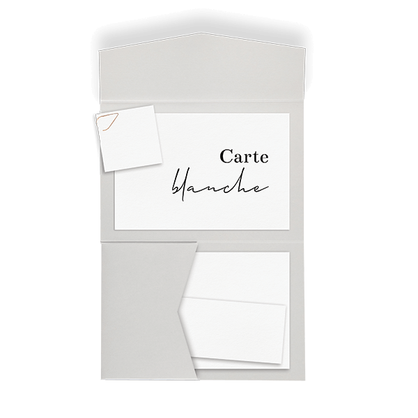 Faire-part mariage pochette format paysage à personnaliser