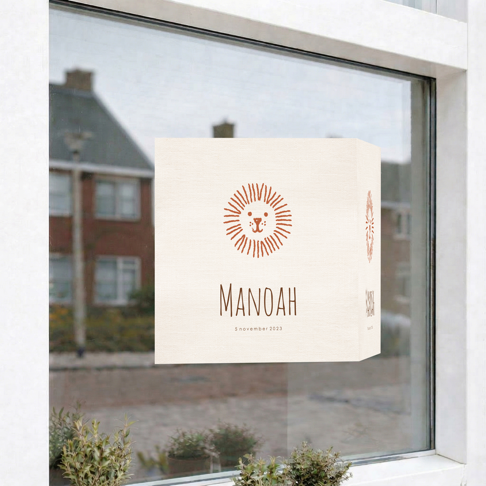 Raambord leeuw linnen look