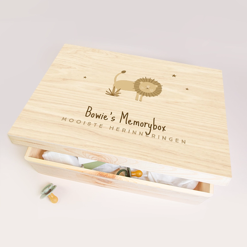 Memorybox met leeuwtje uit dieren parade