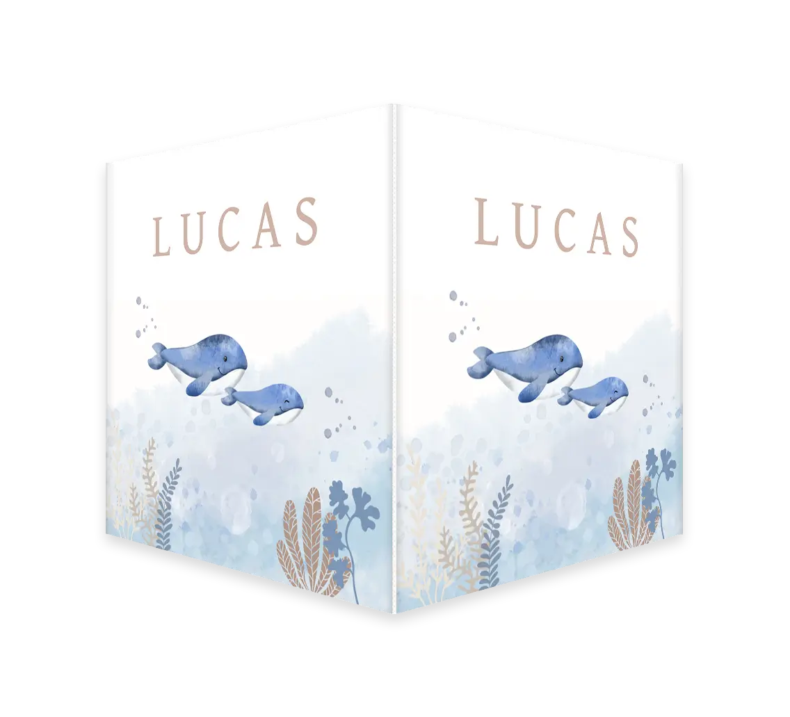 Avontuurlijk geboortebord met watercolour onderwaterwereld