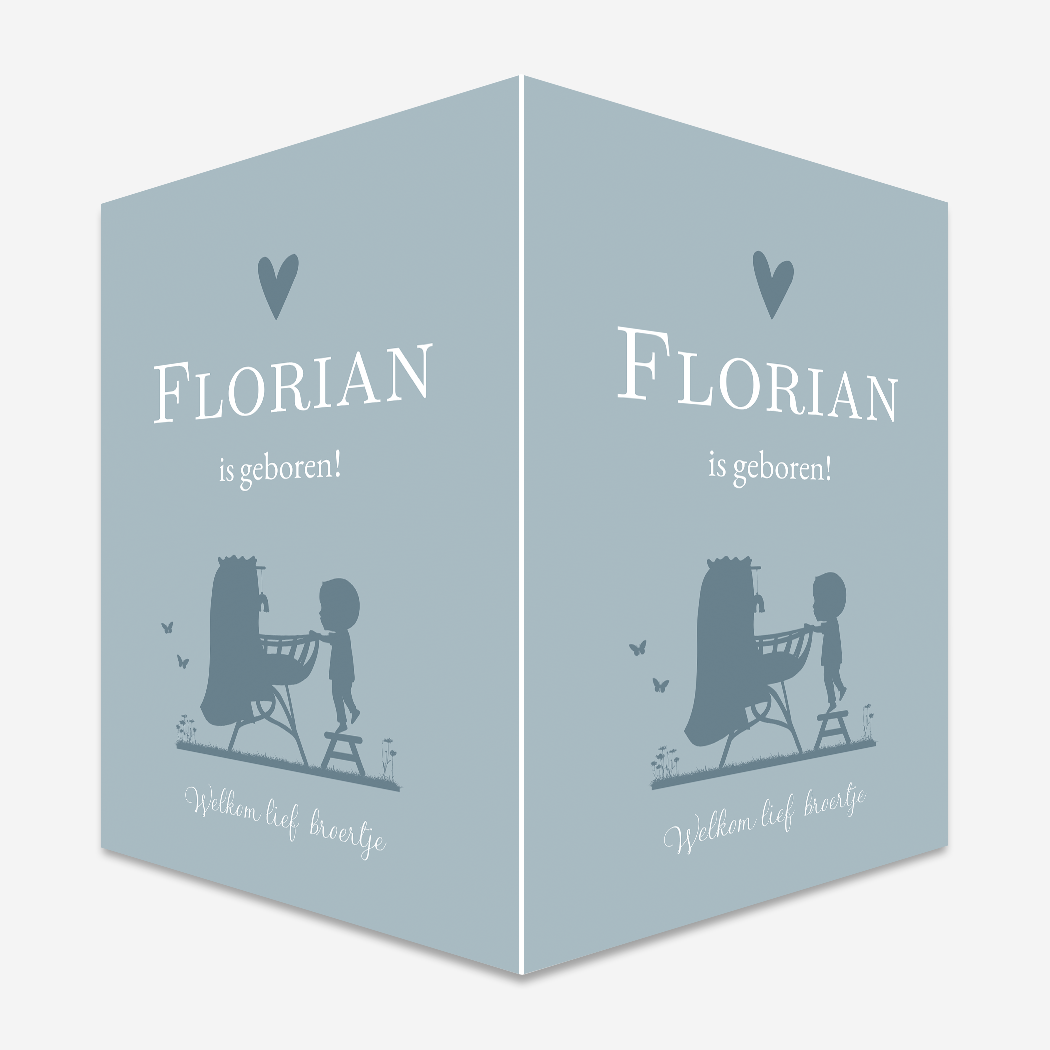 Raambord Wiegje Zoon SIlhouet Regenboog