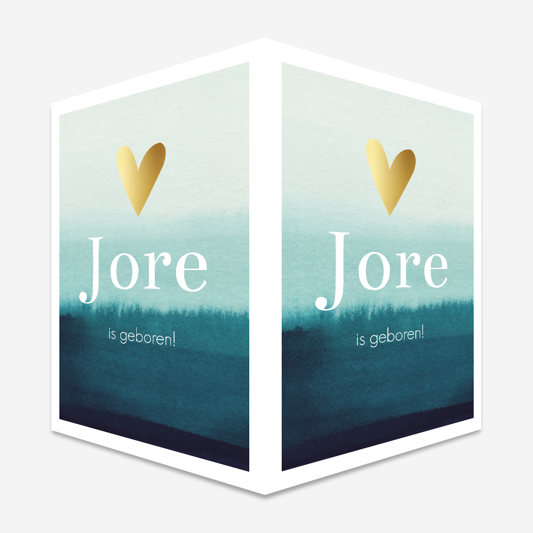 Raambord Jongen Waterverf Blauw Klassiek