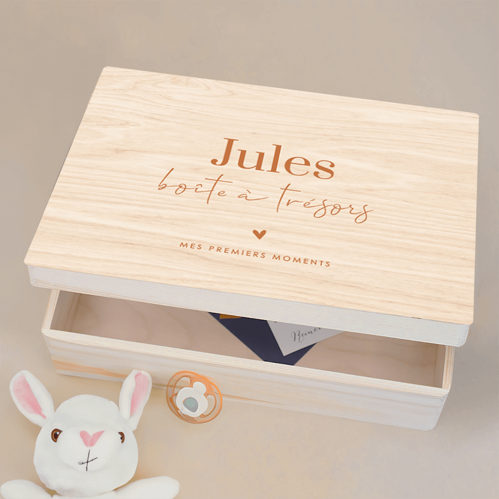 Boîte à souvenirs avec coeur avec message