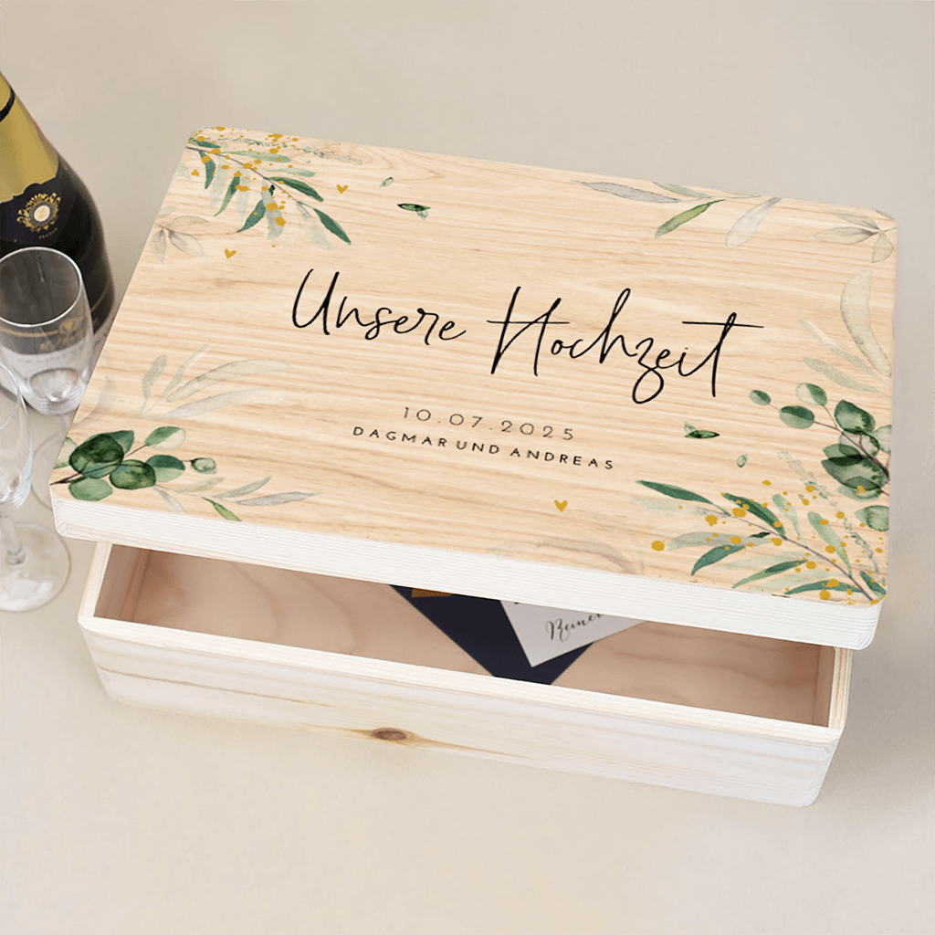 Schöne florale Erinnerungskiste “Eukalyptus”