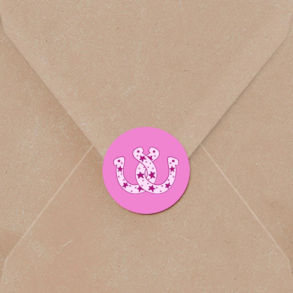 Sluitsticker 21 diner cowboy thema | 25 stuks