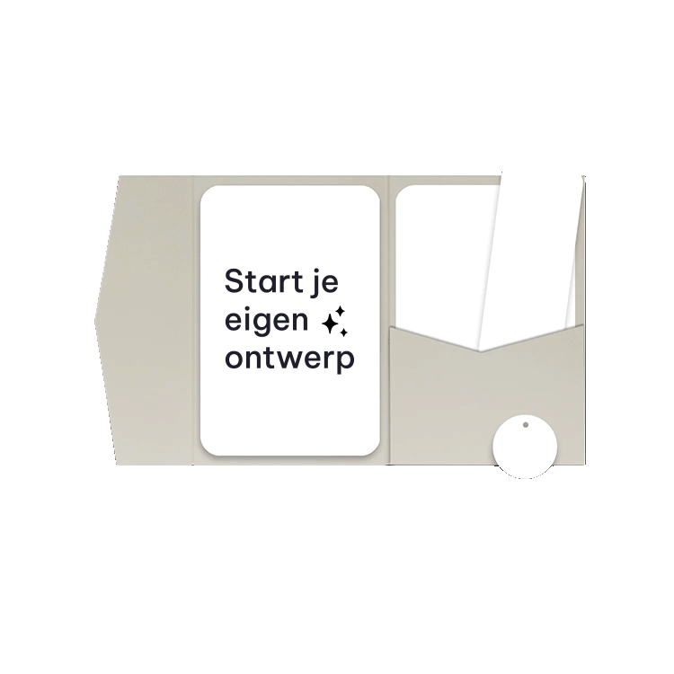 Trouwkaart pocketfold ronde hoeken zelf maken