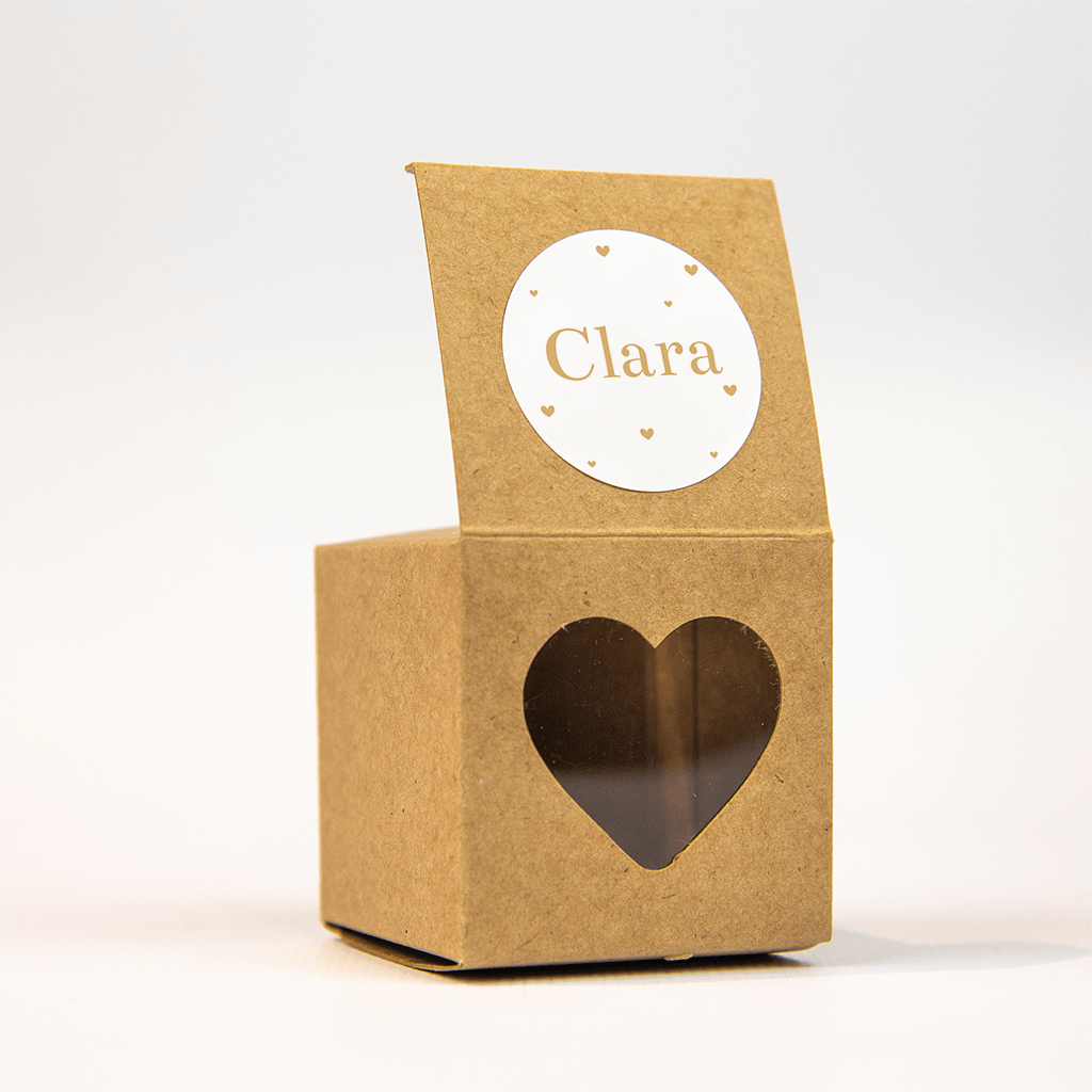 Sticker met gouden hartjes  - per vel van 25 stickers