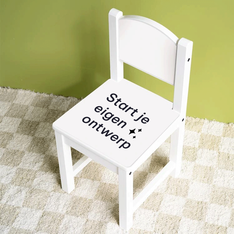 Meubelsticker stoeltje met naam zelf maken