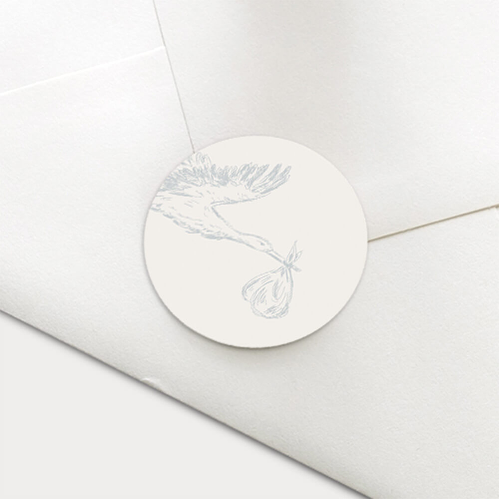 Sluitzegel Toile de Jouy met ooievaar