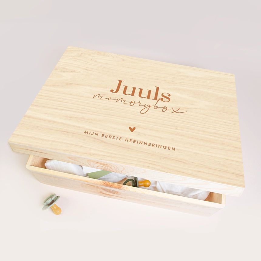 Herinneringsdoos neutraal met hartje