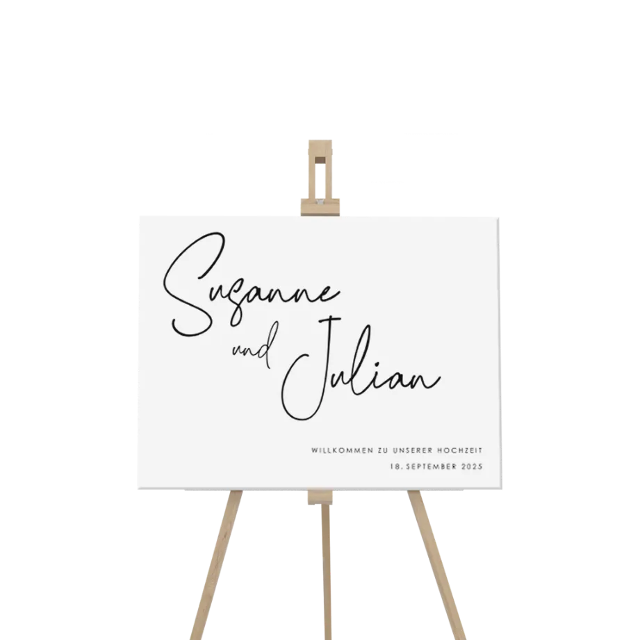 Willkommensschild einfach