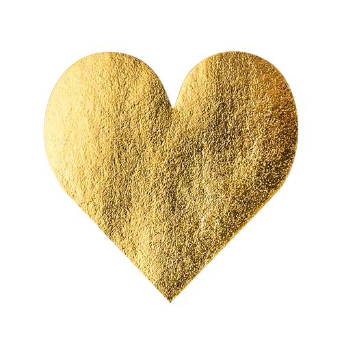Sluitsticker goudfolie hartje