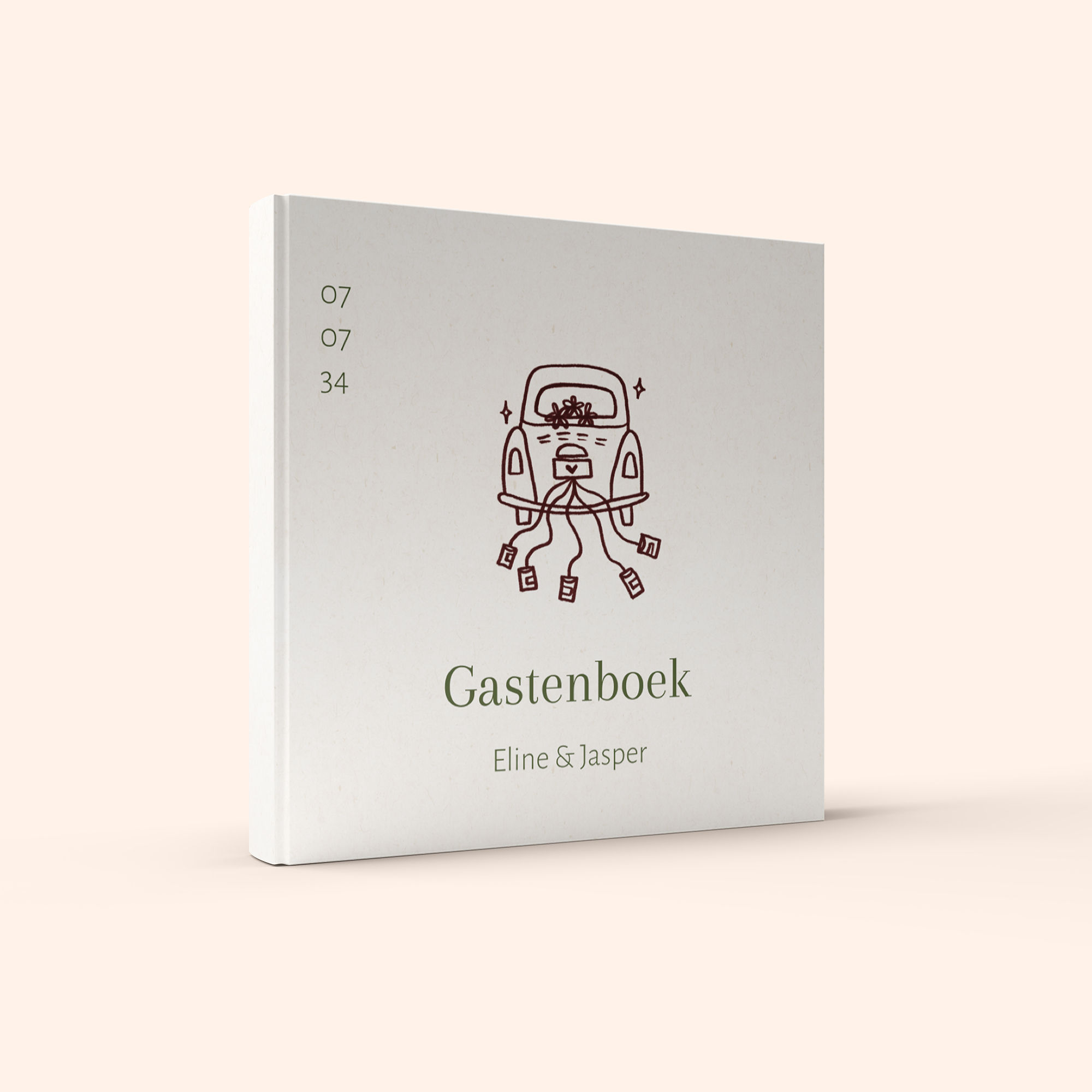 Gastenboek bruiloft groot 30 x 30 cm