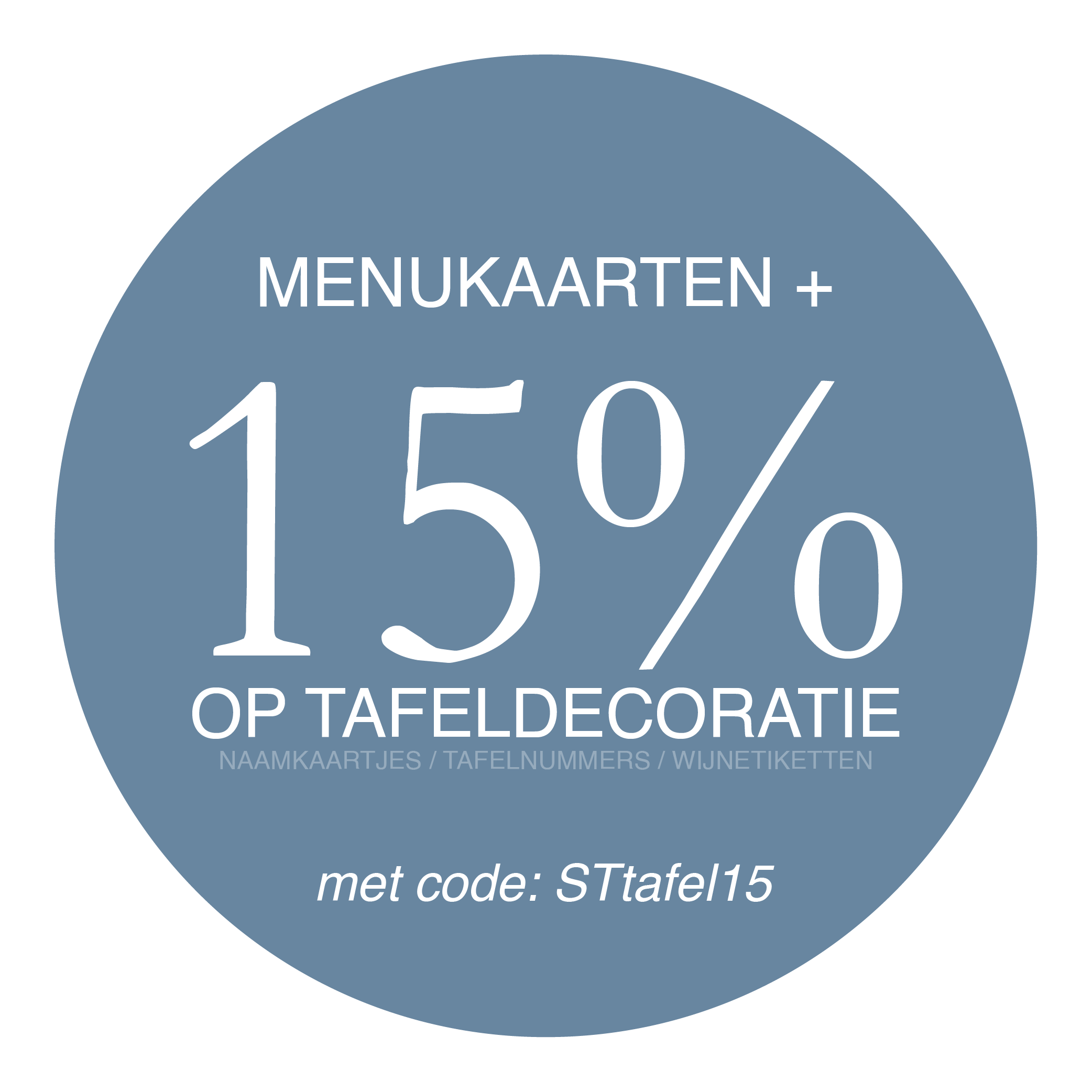 adblock korting tafeldecoratie