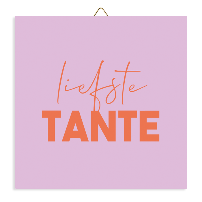 Kleurrijk cadeau tegeltje voor een lieve tante